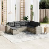  7-dijelni set vrtnih sofa svjetlosivi od poliratana | shoptok.hr