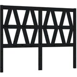  Uzglavlje za krevet crno 126 x 4 x 100 cm od masivne borovine | shoptok.hr