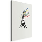  Slika - Eiffel Tower and Colorful Ribbons 20x30 Na talijanskom platnu | shoptok.hr