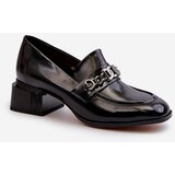 S. BARSKI Black Patent Leather Court Shoes with Block Heel S.Barski | Shoptok.si