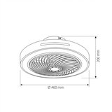  Brilagi - LED prigušiva svetiljka sa ventilatorom LED/38W/230V, prečnik 46 cm, bela + daljinski upravljač | Eponuda.com