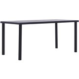 Furnova Jedilna miza črna in betonsko siva 160x80x75 cm mediapan, (21946628) | Shoptok.si