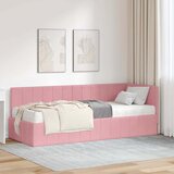  Kutni krevetni okvir s madracem s madracem 2 pcs Siva Baršun | Eponuda.com