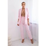 Kesi Elegant jacket and trouser set candy pink cene