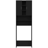 Ormarić za perilicu rublja crni 64 x 25 5 x 190 cm | shoptok.hr