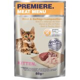 Premiere Cat Meat Menu Kitten govedina i perad 85 g vrećica | shoptok.hr