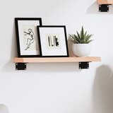  Zidna polica 40 x 10 x 2 cm od neobrađene masivne hrastovine | shoptok.hr
