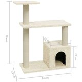 vidaXL Mačje drevo s praskalniki iz sisala krem 70 cm | Shoptok.si