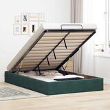 Maison Chic Otomanski Posteljni okvir - Dvoposteljna postelja - Zakonska postelja brez vzmetnice zelen 120x200 cm žamet-J567, (21773969) | Shoptok.si