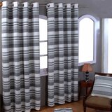 HOMESCAPES Bombažne maroške črtaste enobarvne zavese, par, 165x183 cm Kapljice, (20749206) | Shoptok.si