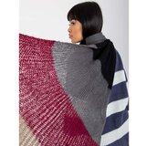 Fashion Hunters Gray and burgundy knitted winter women's scarf Cijene