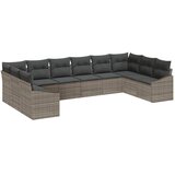  Set sofe 10 kom. Siva poliratan 344 x 178,5 x 85 cm | shoptok.hr