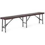 Modern Home catering stol 180 cm + 2 klupe - smeđi | shoptok.hr