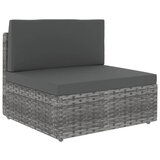 Maison Chic Seti vrtnega pohištva - Vrtna garnitura - Vrtni pohištvo set 9-delna z blazinami siv poli ratan, (21797349) | Shoptok.si