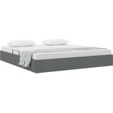  Otomanski krevet s pohranom Tamno siva 160 x 200 cm tkanina | shoptok.hr