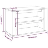  Za cipele boja hrasta 75 x 35 x 45 cm konstruirano drvo | shoptok.hr