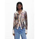 Desigual Bluza rjava / breskev / bela | Shoptok.si