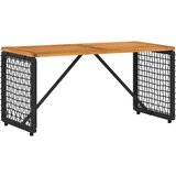  Set vanjskog namještaja s jastukom 4 pcs Crna i Tirkizna | shoptok.hr