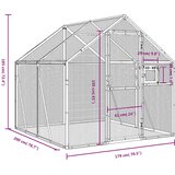  Kavez za ptice antracit 1,79x2x1,85 m aluminijski | shoptok.hr