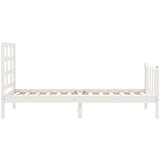  Okvir kreveta s uzglavljem bijeli 90 x 190 cm od masivnog drva | shoptok.hr