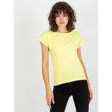 Fashion Hunters Women's Basic Cotton T-Shirt - yellow Cene
