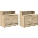 Maison Chic 2 kose Nočne omarice - Nočne mize s predalom sonoma hrast 51x31x47 cm, (21689025) Cene