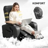  Masažna fotelja naslonjač ​​ležaljka 1 sklopivi stol 1 oslonac za noge 77 cm x 93 cm x 105 cm crna | shoptok.hr