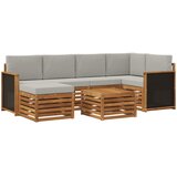  Set vanjskih sofa 6 kom. Prirodna i svjetlosiva | Shoptok.si