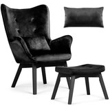 Sofotel Norse stolica s naslonom i osloncem za noge, crna | shoptok.hr