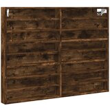  The Living Store Vitrina dimljeni hrast 100x8,5x75 cm konstruiran les - Vitrina, (21497196) | Shoptok.si