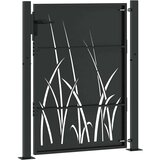  Vrtna vrata Crna 110 x 130 cm Čelik s praškastim premazom | Eponuda.com
