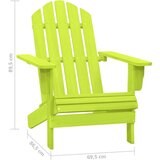 vidaXL Vrtna stolica Adirondack od masivne jelovine zelena | shoptok.hr