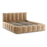 Micadoni Svjetlo smeđi tapecirani bračni krevet s prostorom za odlaganje s podnicom 200x200 cm Lupine – | shoptok.hr