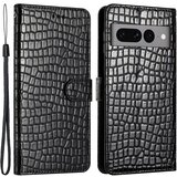 INORCO Usnjen ovitek s stojalom za Google Pixel 7 Pro 5G, etui za telefon z zasnovo denarnice v obliki krokodilje teksture s paščkom, (22034582) | Shoptok.si