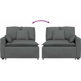  Modularni kauč s naslonom za ruke i jastucima tamno sivi 100 cm | Shoptok.si