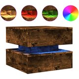 Ormarić za uzglavlje LED boja dimljenog hrasta 50x50x40 cm | shoptok.hr