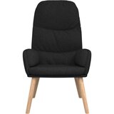  Stolica za opuštanje s tabureom od tkanine crna | shoptok.hr
