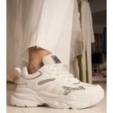 Gemre White women's sports sneakers with glitter Maleda | Shoptok.si