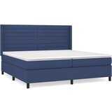  Krevet s oprugama i madracem plavi 200 x 200 cm od tkanine | shoptok.hr