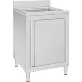  Komercijalni kuhinjski ormarić za sudoper 60x60x96 cm čelični | shoptok.hr