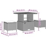  13-delni set vrtne sedežne garniture z blazinami Siva Poli ratan, (22156404) | Shoptok.si