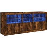  Komoda s LED svjetlima boja dimljenog hrasta 162 x 37x 67 cm | shoptok.hr