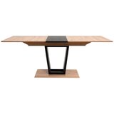 P & B Raztegljiva Miza Soria, Barva Hrasta, Črna, 160-200x90 | Shoptok.si