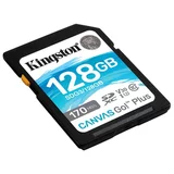 Kingston SDXC 128GB Canvas GO Plus, 170/90MB/s, C10, UHS-I, U3, V30 SDG3/128GB