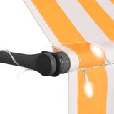  Tenda na ručno uvlačenje LED 400 cm bijelo-narančasta | shoptok.hr