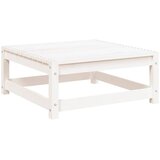  Vrtni tabure bijeli 70 x 70 x 30 cm od masivne borovine | Eponuda.com