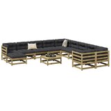  12-dijelni set vrtnih sofa od impregnirane borovine | shoptok.hr
