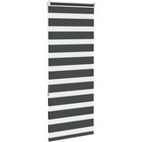 vidaXL Zavjesa zebra crna 65x150 cm širina tkanine 60,9 cm poliester | shoptok.hr