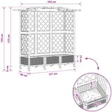  Povišeni krevet s mrežom i krovom Svjetlosiva 163 x 40 x 129 cm | shoptok.hr