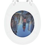  Toaletni pokrov s tiho zaporo večbarvno 44 x 38 cm MDF plošča, (5000208002) | Shoptok.si